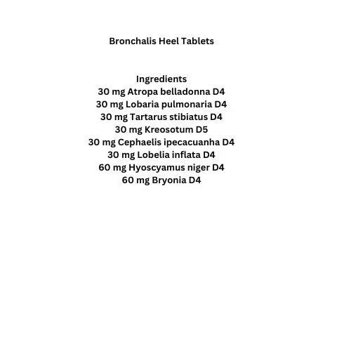 Bronchalis Heel Tablets Respiratory Support German Product 50 Tablets
