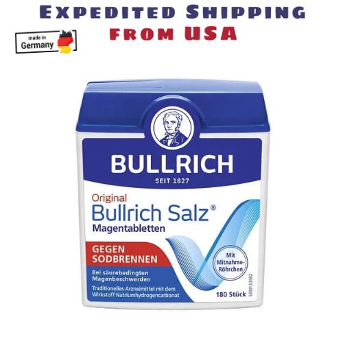 Bullrich Salt Heartburn Acid-related stomach problems 180 tablets - Ships US