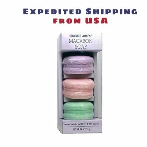 Macaron 3 Piece Soap Set - Lavender, Mint, Raspberry Ships from US