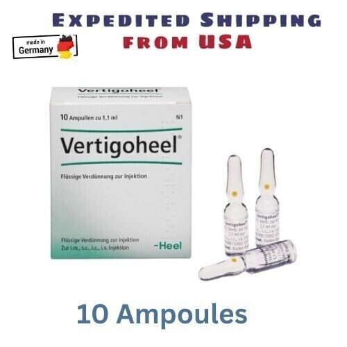 Heel Vertigoheel 10 Ampoules, 1.1 ml - Ships from USA